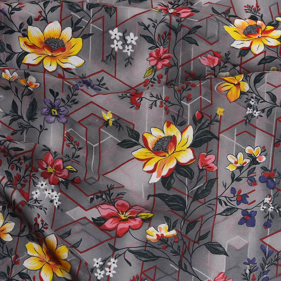 Winter Cotton Allover Digital Print 2 piece Suit