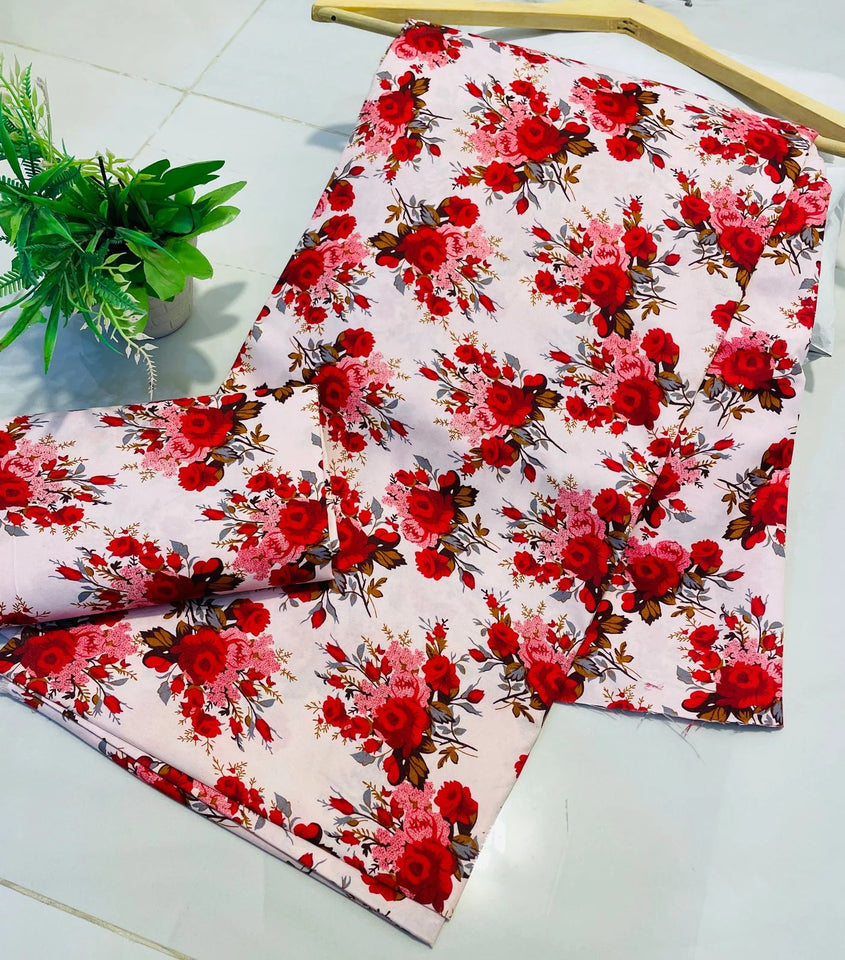 Winter Cotton Allover Digital Print 2 piece Suit